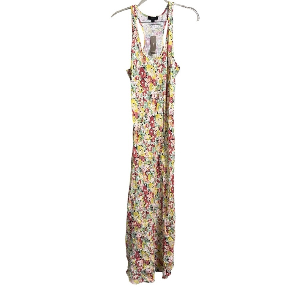 New J. Crew Alicia Cupro-blend Racerback Slip Dress In Painterly Floral Size 6 - Picture 5 of 8